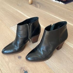 J. Crew Black Leather Boots size 7 1/2